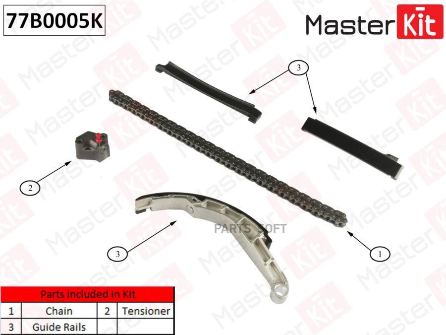 Комплект Цепи Грм Nissan Navara Yd25ddti 06-  77b0005k MasterKit арт. 77B0005K